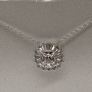 White Sapphires Pendant Necklace